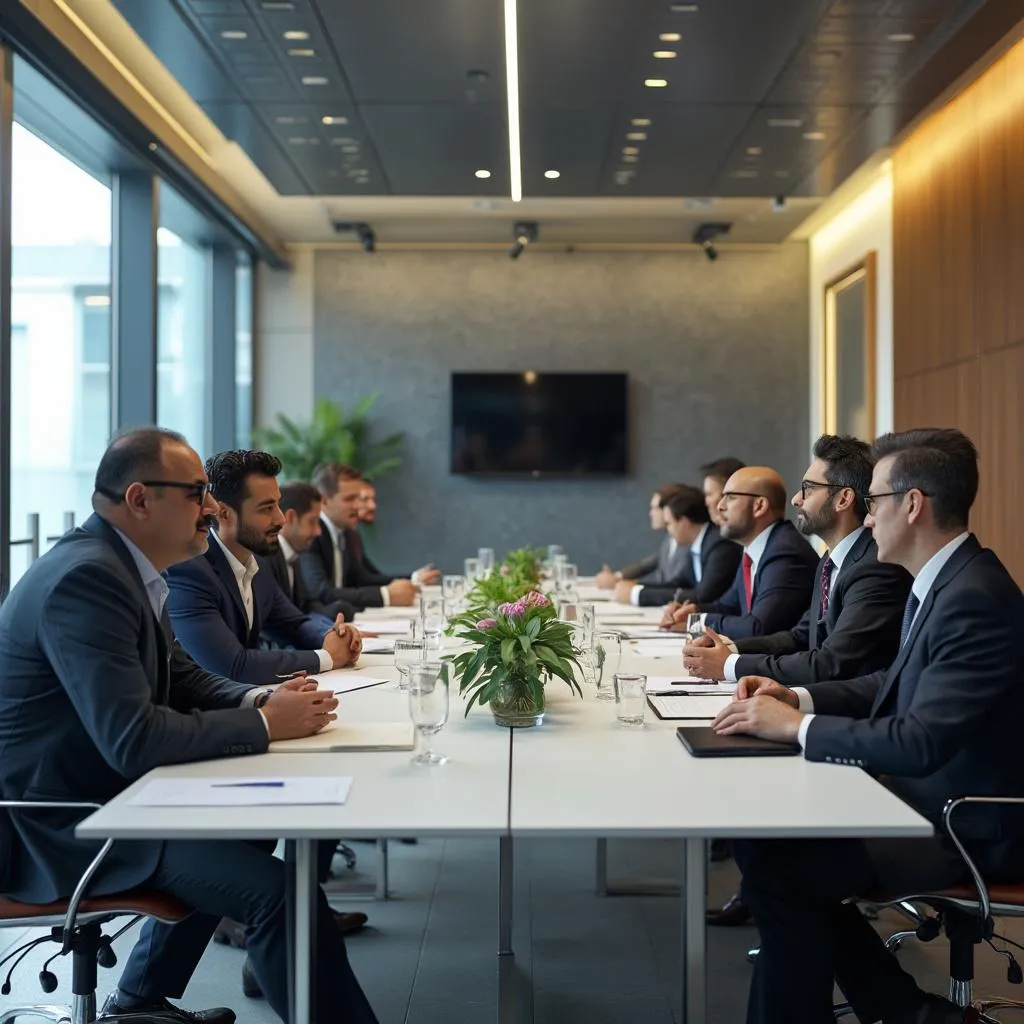 Reunión con inversionistas internacionales