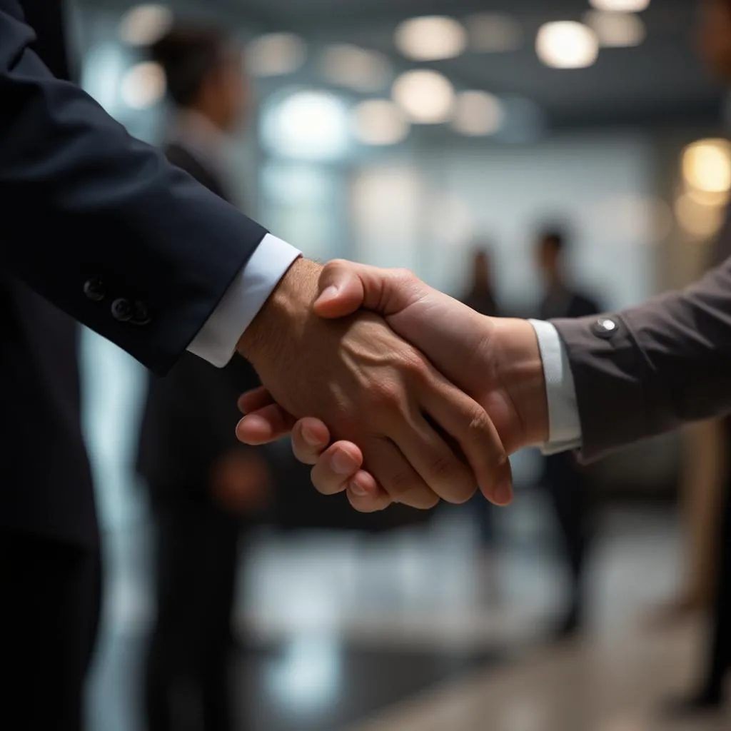 Apretón de manos entre inversionistas en Colombia